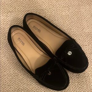 Michael Kors Everett Moccasin Black Suede size 9.5m. Excellent condition.